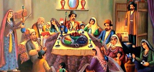yalda night tradition in kheshtomah guest house Ardakan, Yazd